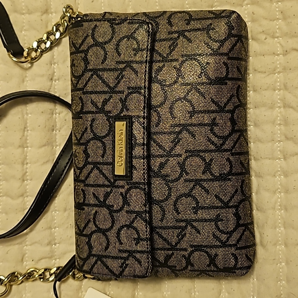 Calvin Klein Monogram Navy Crossbody Bag